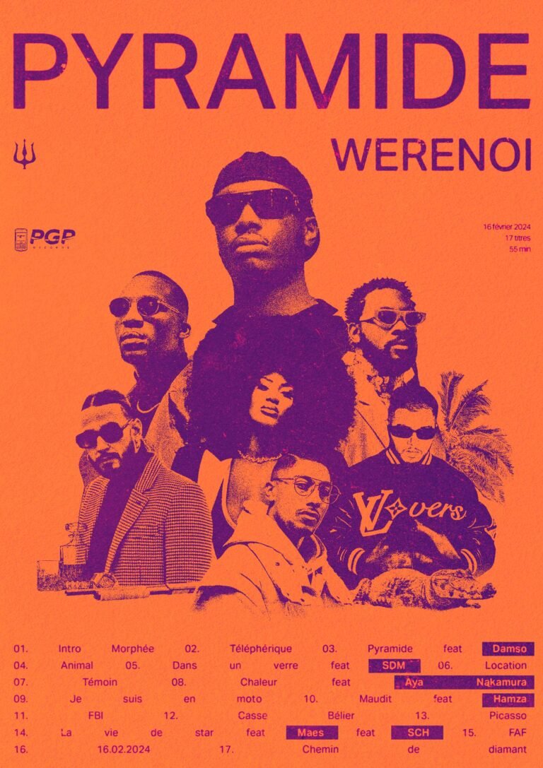 Affiche pour la sortie de l'album de Werenoi Pyramide