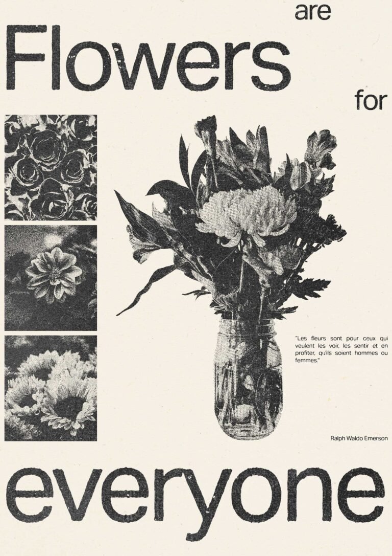 Poster design Flowers are for everyone